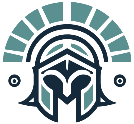 Helmsdale Logo - a stylised spartan helmet